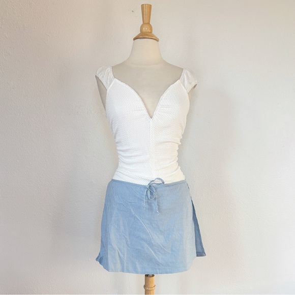 Vintage Blue & White Gingham Skort - Picture 2 of 11